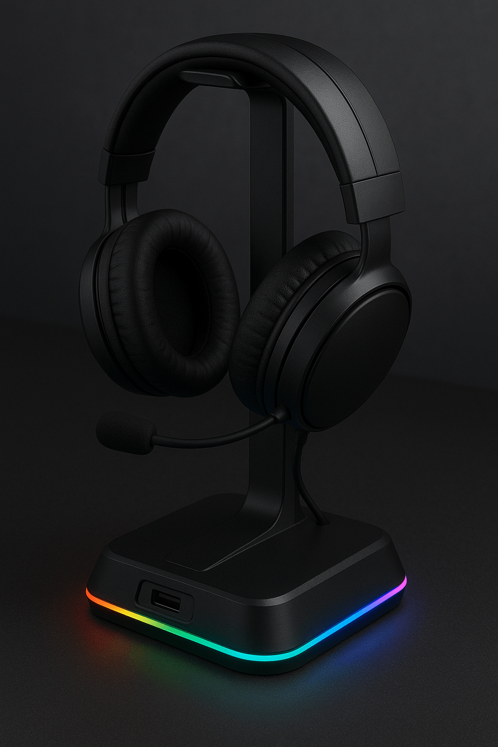 custom rgb gaming headset stand with usb charging port custom rgb gaming headset stand with usb charging port